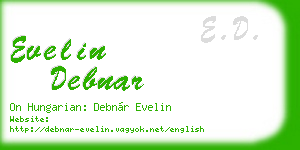 evelin debnar business card