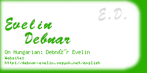 evelin debnar business card